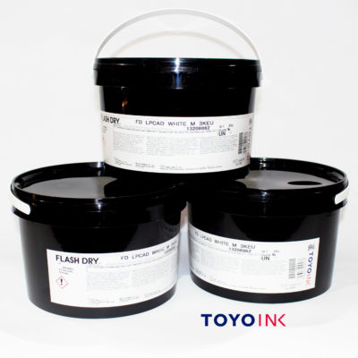 Tinta blanca (Blanco opaco o cubriente) para H-UV / LED  - Toyo Ink