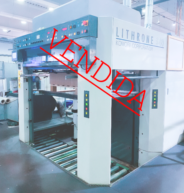 Used offset printing machine - KOMORI LS 640 - double coating tower